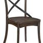 High Quality XBack Dining Chairs Two Dark Oak Finish
