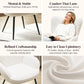 Beige Sherpa Upholstered Accent Chair Curved Backrest