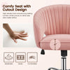 Pink Velvet Desk Chair Backrest Office Chair Modern