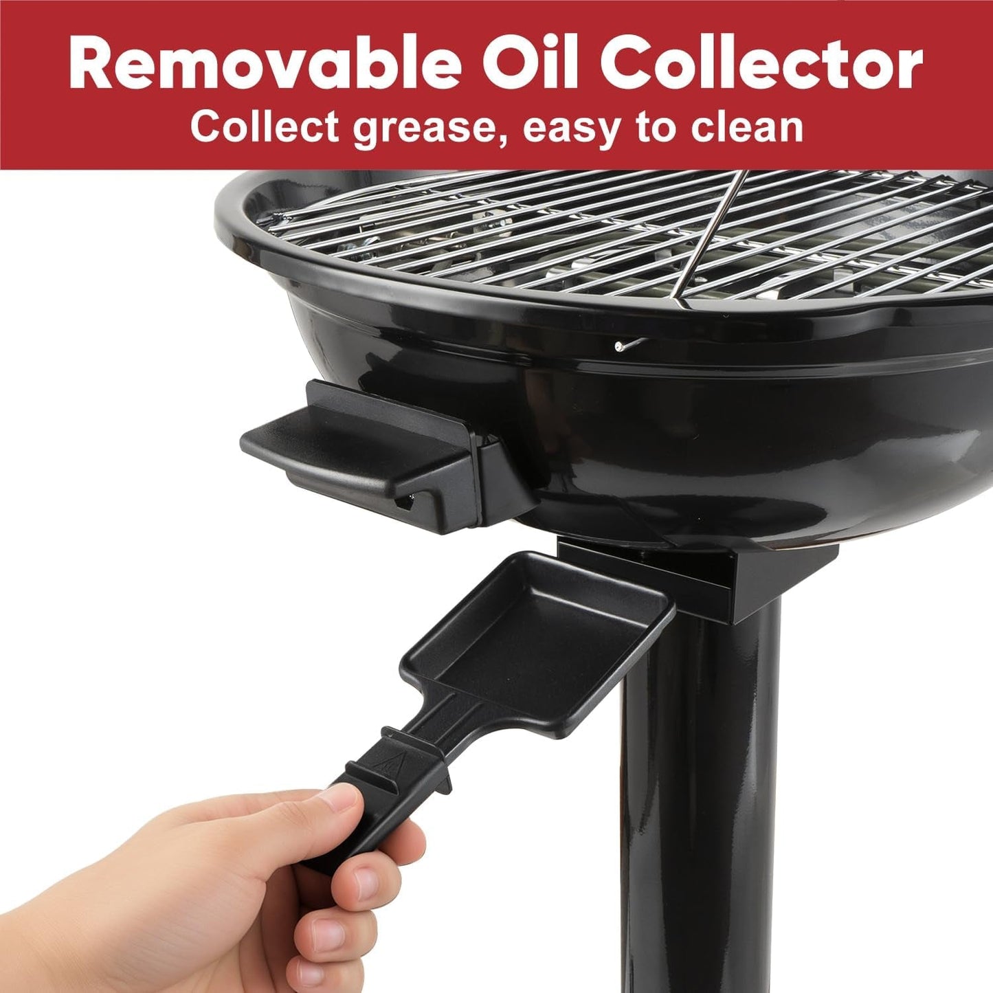 Electric Outdoor Grill 1600W Portable Weatherproof Barbecue
