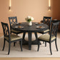 47 Inch Round Dining Table Black Industrial Grade Metal