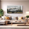 Green Forest Contemporary Wall Art 24x48 BohemianDecor