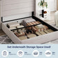Full Size Hydraulic Lift Storage Wingback Platform Bed