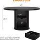 47 Round Farmhouse Dining Table Storage Compartment