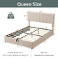 Gas Lift Storage Platform Bedframe Queen Upholstered