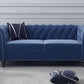 Blue Velvet 2 Piece Living Room Set Sofa Loveseat Chair For Living Room And Office
