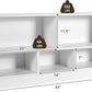 White 44 Inches Multifunctional Engineered Cube Bookcase