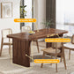 Espresso 62 Inch Rectangular Hardwood Dining Table