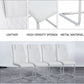 White Faux Leather Dining Chairs Four Pack Chrome Finish
