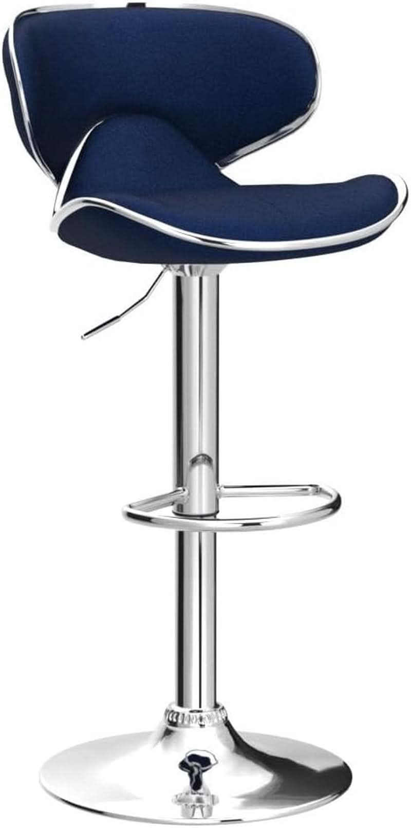 Blue Velvet Upholstered Adjustable Swivel Barstool Set Of 2