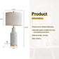 25-Inch White Washed Ceramic Contemporary Table Lamps