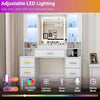 Elegant Customizable Vanity Desk With RGB Lighting