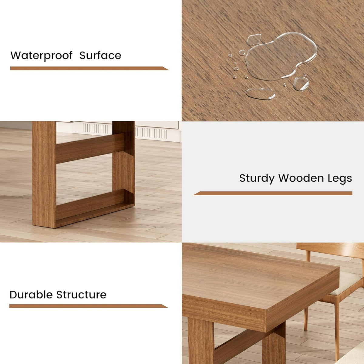 Brown Extendable Dining Table Accommodates Large Parties