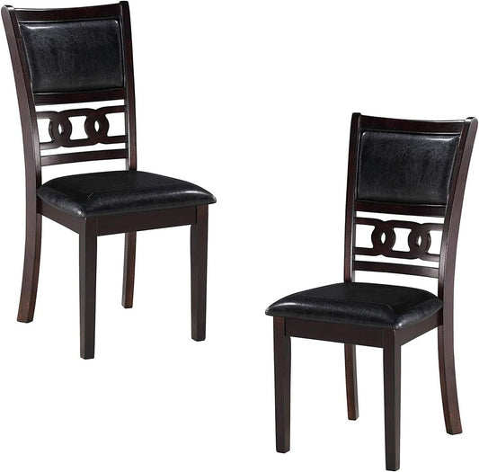 Gia Ebony Dining Chairs Set Of 2 Rubber Wood Solids