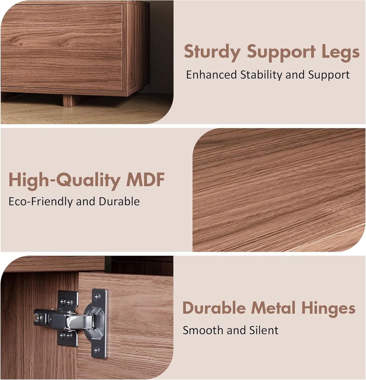 Walnut Extendable Entertainment Center 63 To 94 Inches Wide