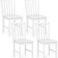 White Curved Back Dining Chairs Collection Edition