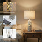 22 Inch Farmhouse Bedside Lamps with USB Night Light Set of 2