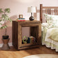 Rustic Wood End Table With Industrial Strength Storage