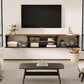 Seventy Inch Floating TV Stand Featuring Doors Black
