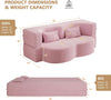 Powder Pink Ultra Comfort Contemporary Foldable Sleeper Sofa