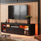 63 Inch Black LED TV Stand With 2 Drawers For Living Room-1
