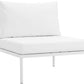 8 Piece White Aluminum Outdoor Patio Furniture Set-4
