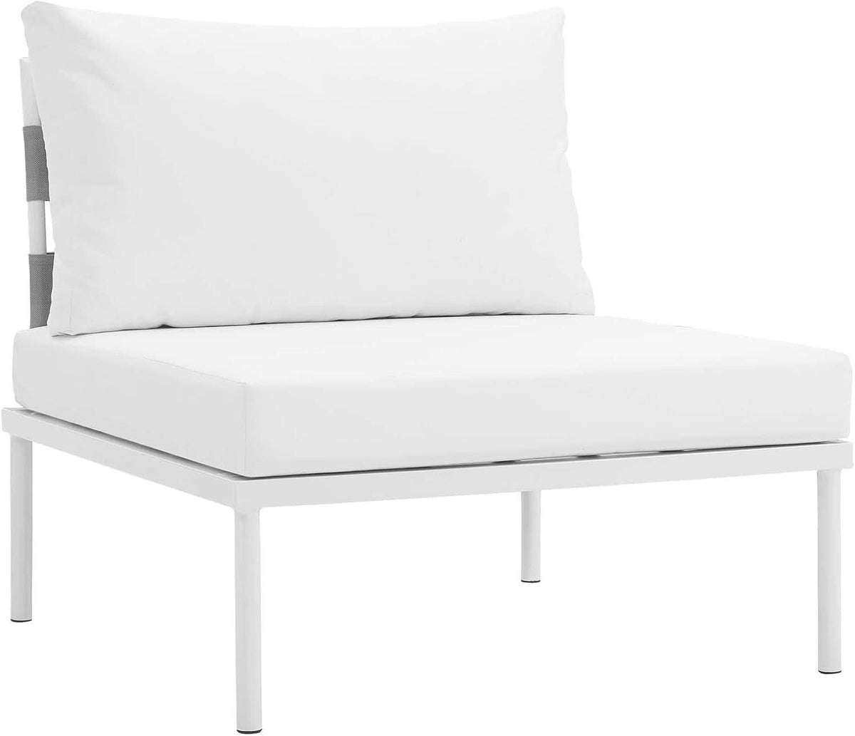 8 Piece White Aluminum Outdoor Patio Furniture Set-4