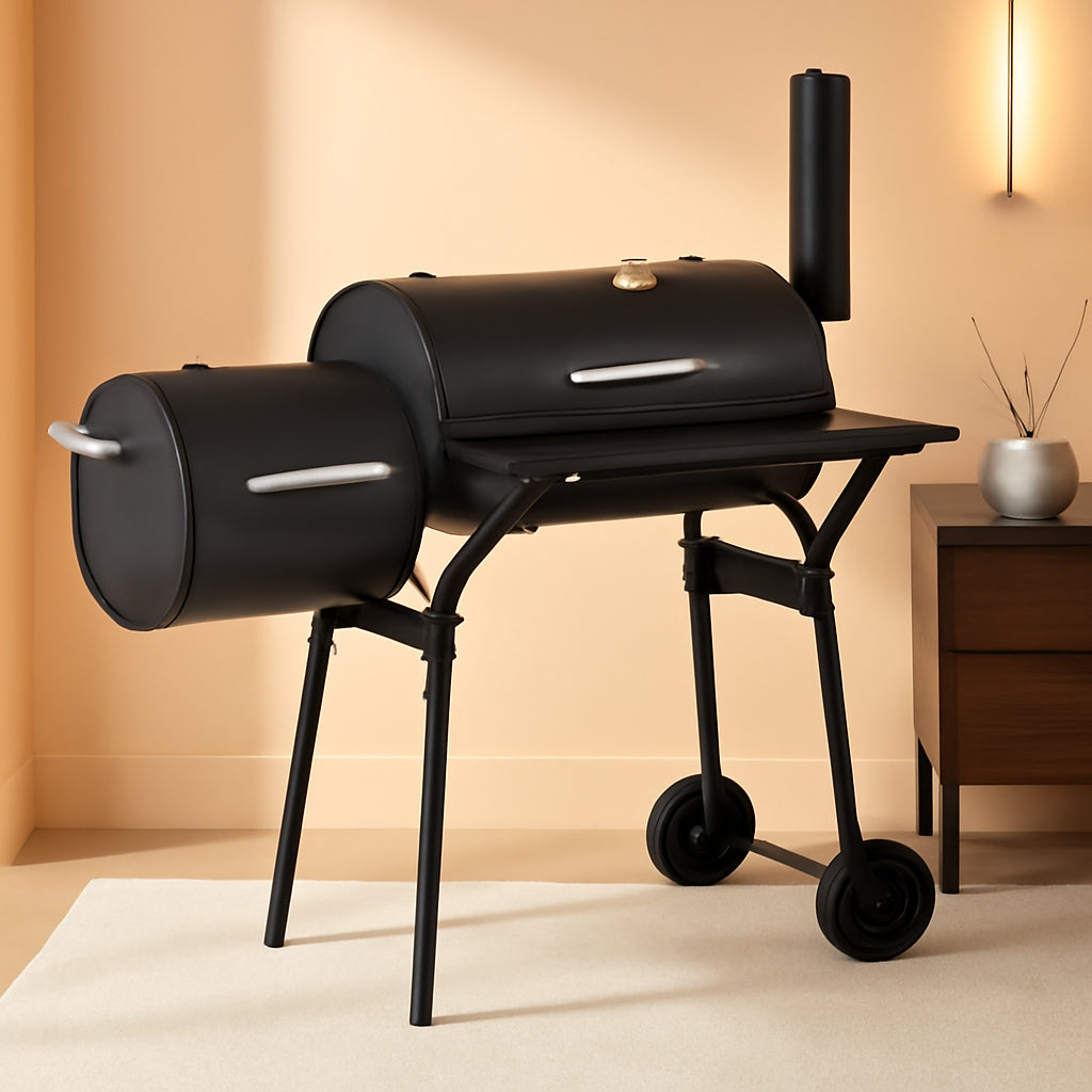 43Inch Charcoal Outdoor Grill Offset Smoker Portable