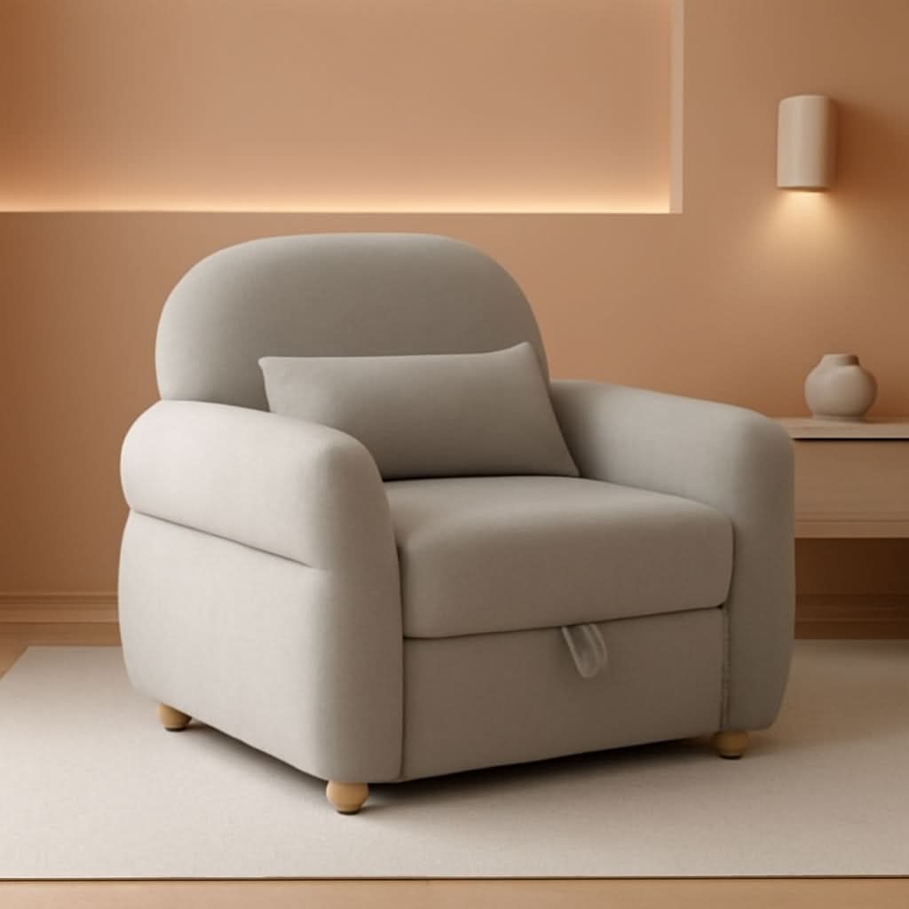 33Point5Inch Modern Reading Chair With HiddenStorage
