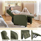 Dark Green Corduroy Adjustable Recliner Chair For Living Room