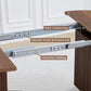 Modern Farmhouse Walnut Round Extendable Dining Table