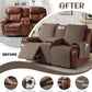 Waterproof Recliner Loveseat Cover With Console Straps