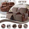 Waterproof Recliner Loveseat Cover With Console Straps