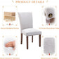 Parsons Upholstered Dining Chairs Light Grey Nailhead