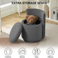 Charcoal Gray Velvet Vanity Chair Swivel Mechanism