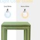 Green Velvety Tufted Ottoman Footstool 18.5 Inches