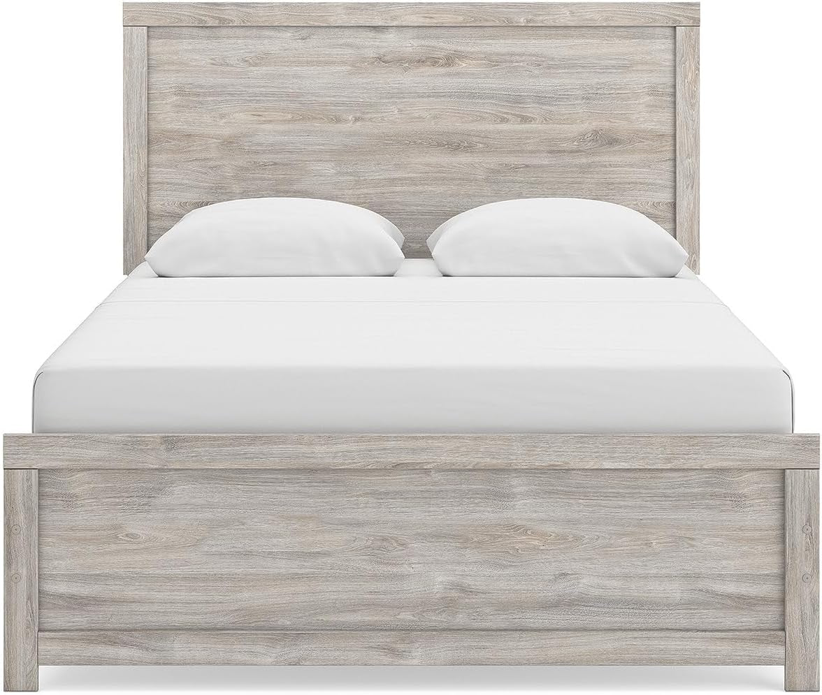 SignatureDesign Queen Panel Bed Frame Engineered Wood Gray