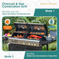 Propane Charcoal Grill Combination With Side Burner