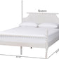 Four-Poster Platform Bed White Queen Spindle Posts-2