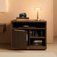 Thirty Two Inch Walnut Lateral File Cabinet Lockable Assembly