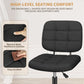 Armless Rolling Desk Chair Black Height Adjustable