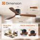 52-Inch Contemporary Flush Mount Ceiling Fan