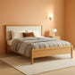 Queen Platform Bed Frame Boucle Upholstered Headboard