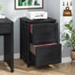 Black Farmhouse Vertical Adjustable File Cabinet Drawer