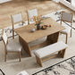 Natural Vintage Rustic Handcrafted Dining Table Set