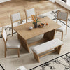 Natural Vintage Rustic Handcrafted Dining Table Set