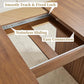 Extendable Rectangular Dining Table 55 Inches Walnut