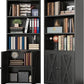 Industrial Floorstanding Five Shelf Bookcase With Doors