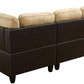 Beige 105 Inch L Shaped Sectional Sofa With Storage Ottoman