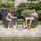 8 Piece Patio Set With 50000 BTU Propane Fire Pit Table